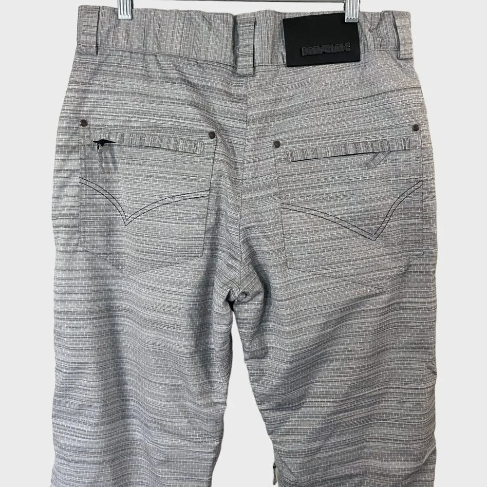 Body Glove Snowboard Pants Gray Men's Large Insulated Waterproof Winter Sports